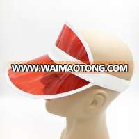 High quality colorful cheap bulk sale PVC plastic sun visor cap transparent